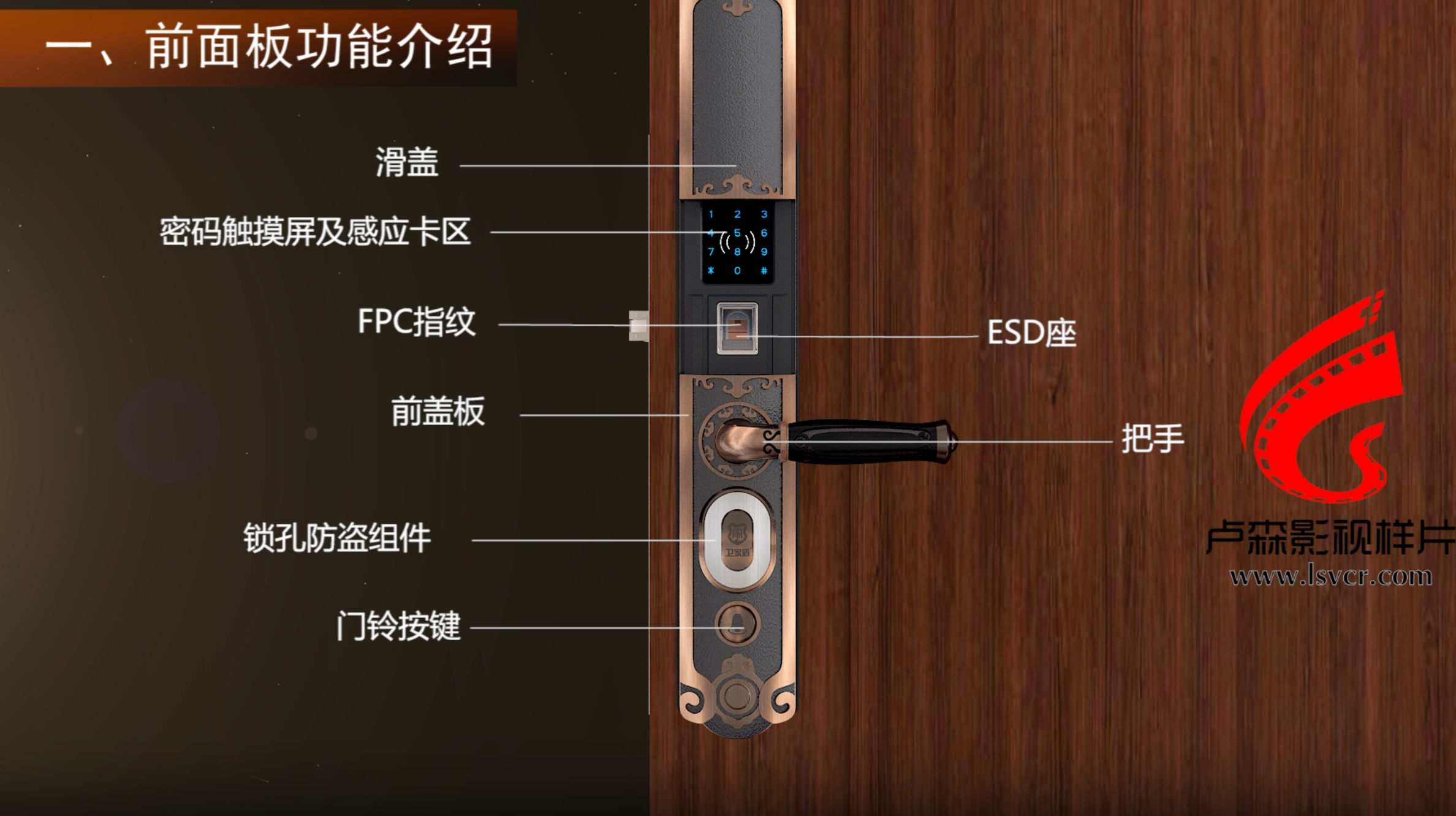 防盗门锁产品演示动画